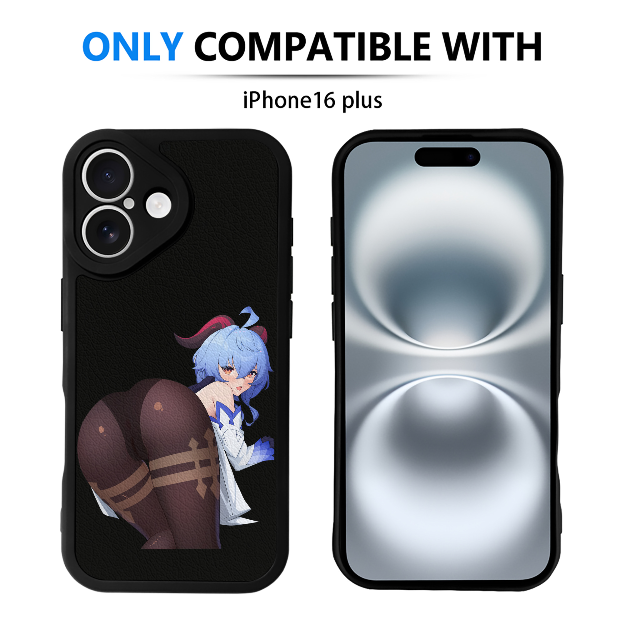 げんし神 甘雨 かんう genshin Ganyu 【iPhone 16シリーズ対応】シリコンスマホケース（レザー調） 材質：シリコン